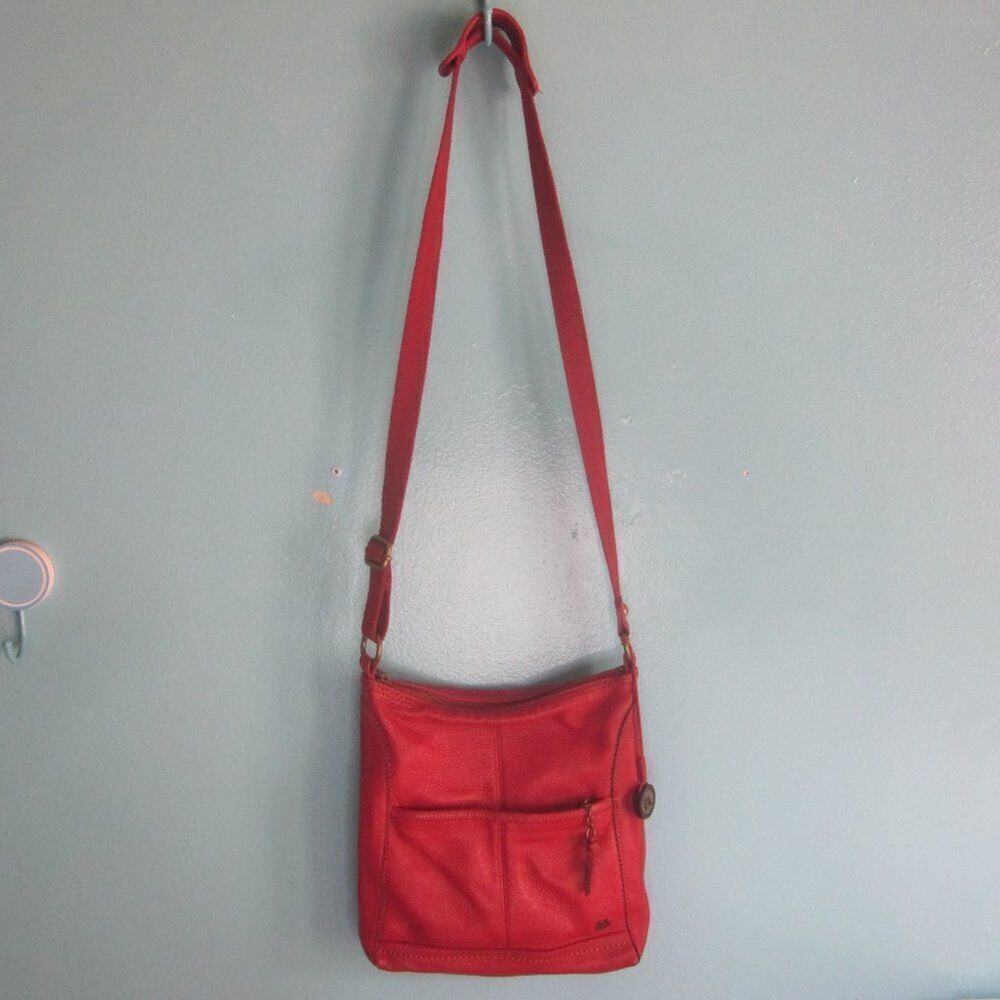 The Sak Lucia Red Leather Purse shoulder crossbody bag